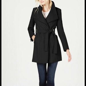 Calvin Klein Wool Blend Wrap Coat